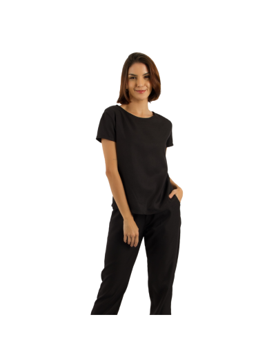 Pijama Cirurgico Feminino Versatile Preto