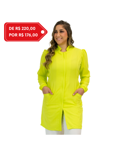 Jaleco Feminino FunColors Verde Neon