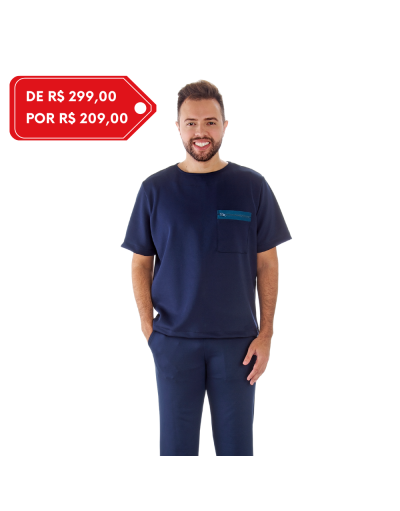 Pijama Cirúrgico Masculino Newprene Azul